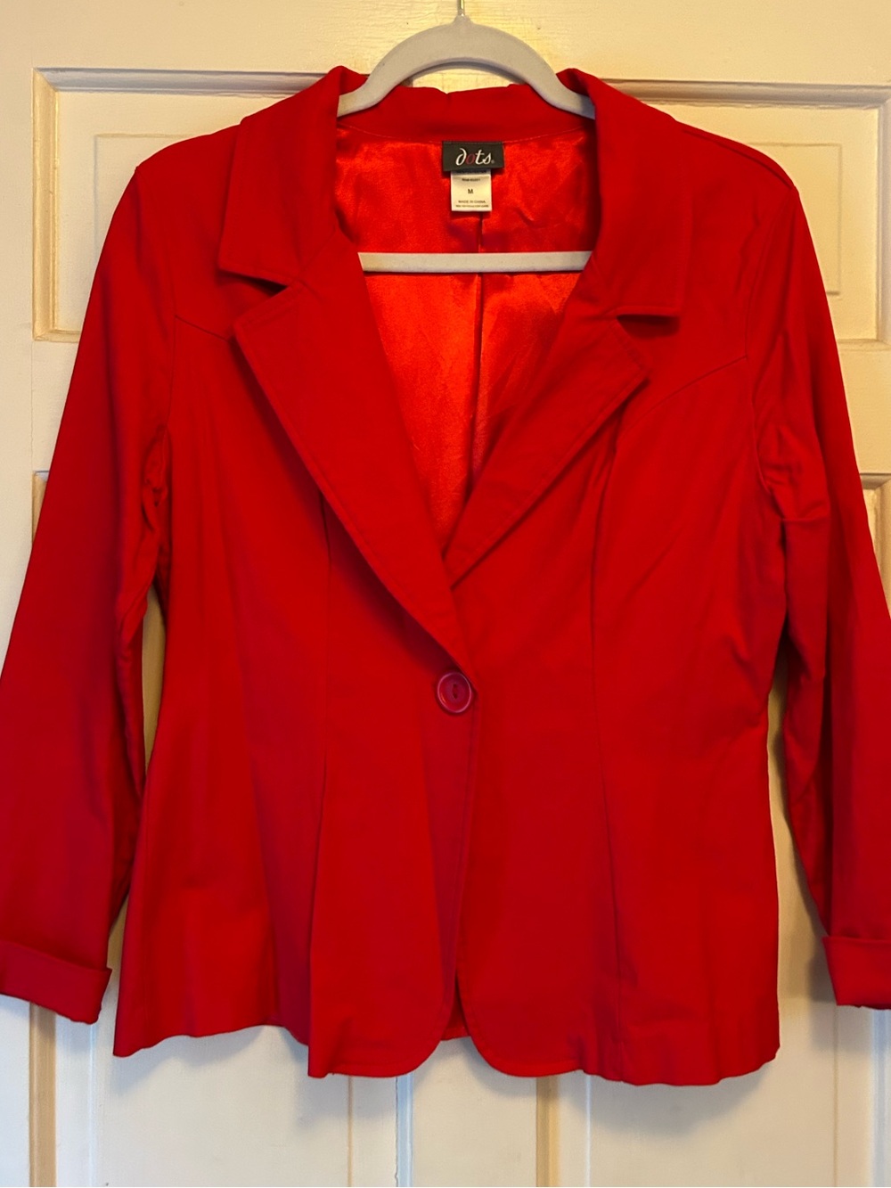 Dots Bright Red Women's Blazer Jacket